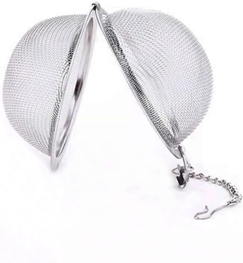 Stainless Steel Tea Strainer Infuser Ball Mesh Tea Filter with Extended Chain Hook (4.5cm)