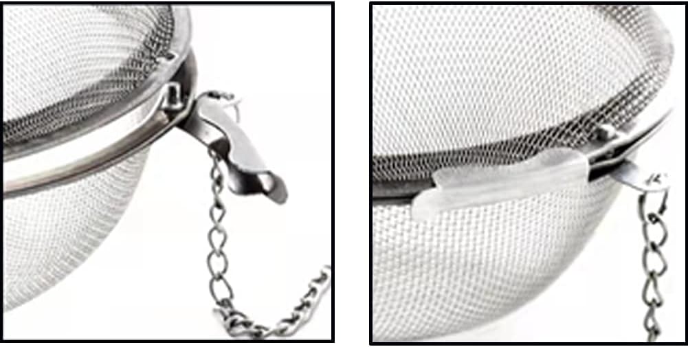 Stainless Steel Tea Strainer Infuser Ball Mesh Tea Filter with Extended Chain Hook (4.5cm)