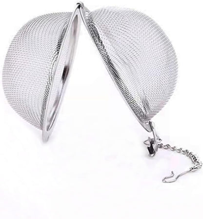Stainless Steel Tea Strainer Infuser Ball Mesh Tea Filter with Extended Chain Hook (4.5cm)