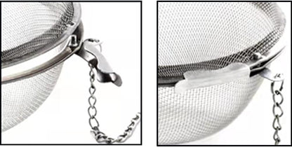 Stainless Steel Tea Strainer Infuser Ball Mesh Tea Filter with Extended Chain Hook (4.5cm)